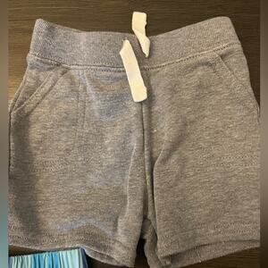 Garanimals Boys 0-3M Gray Pull-On Shorts Cotton Blend Elastic Waist EUC